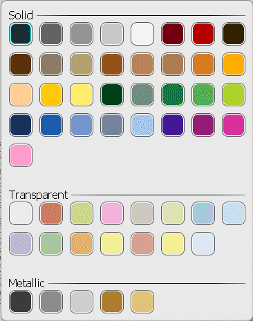 Color palette in Universe mode