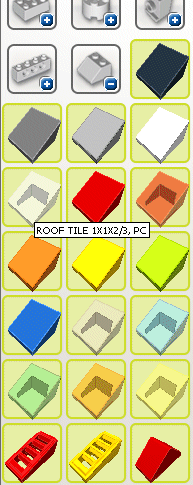 Bricks palette in Design byME mode