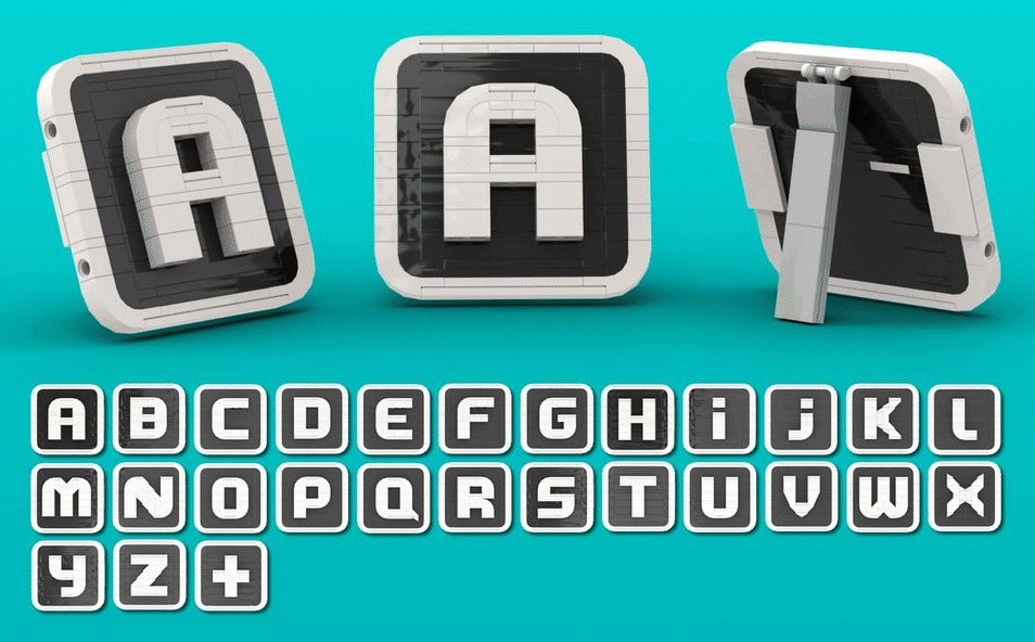Fichier STL Alphabet et Chiffres Tampons pour lettres écrites à la